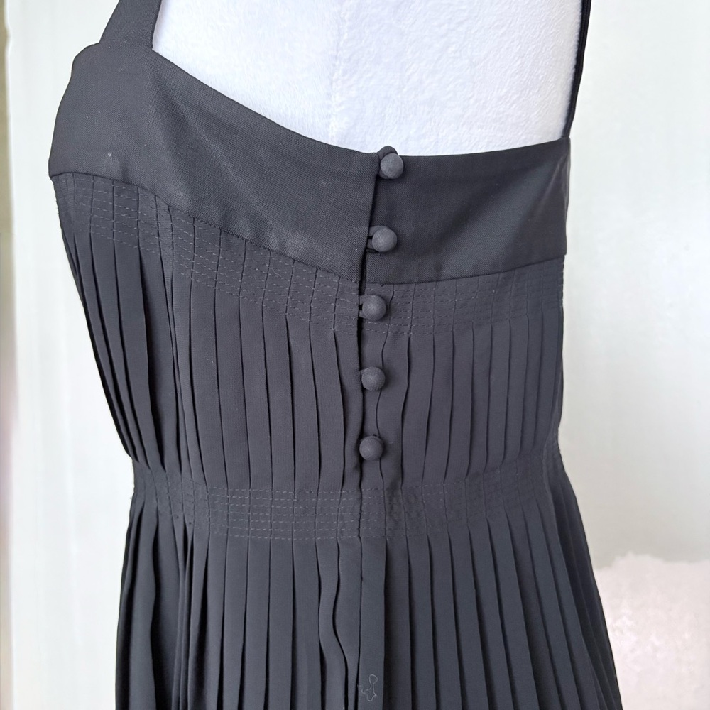 Theory Black Women’s Pleated Strap Top Size Medium Dark Romantic - Picture 6 of 7
